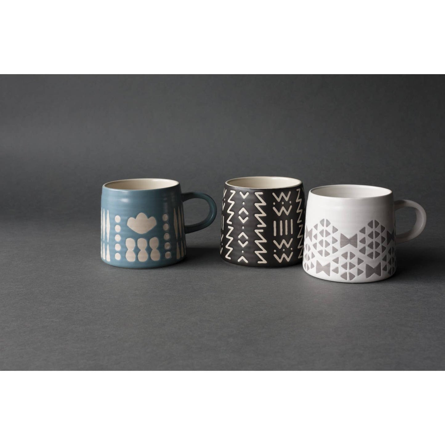 Danica Studio Collage Imprint Stoneware Mugs 12 oz