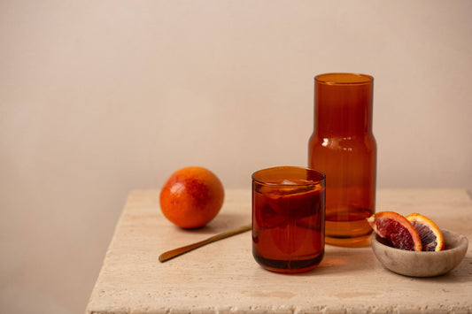 Tinted Glass Carafe - Amber