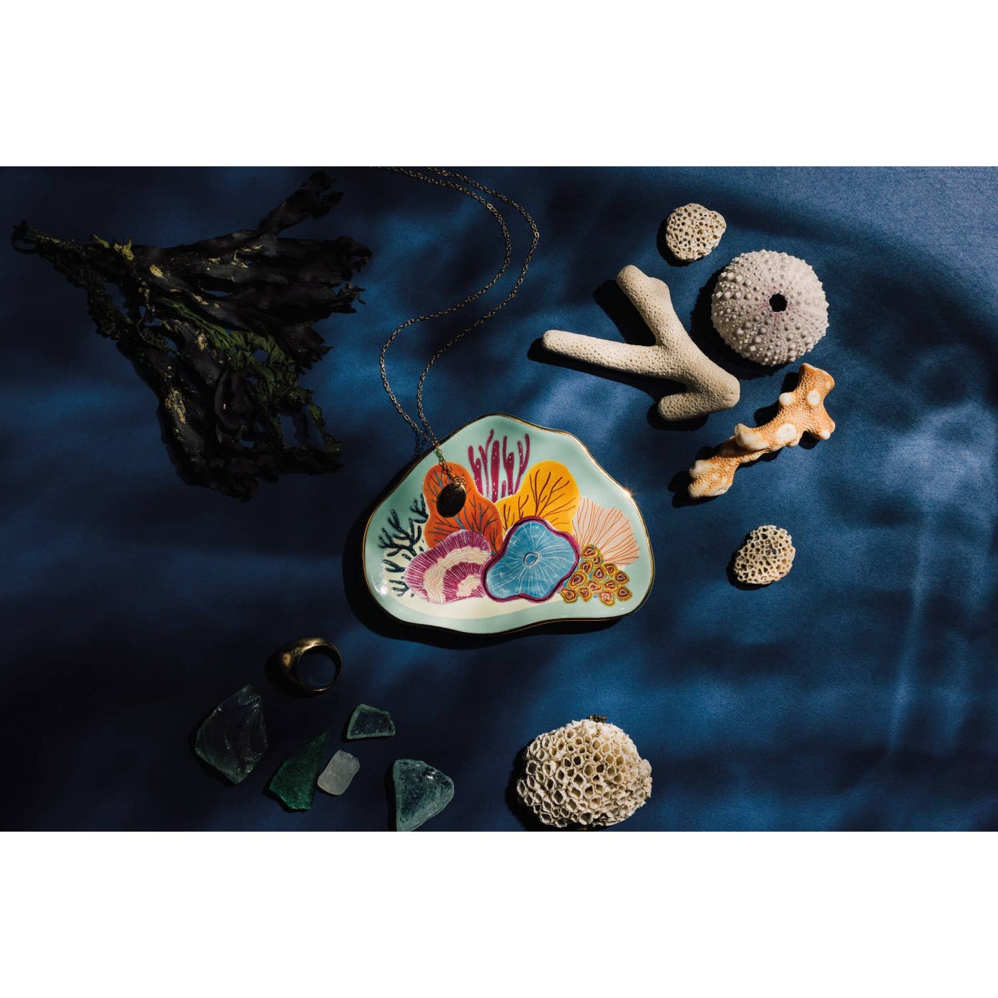 Danica Studio Neptune Shaped Ceramic Trinket Tray